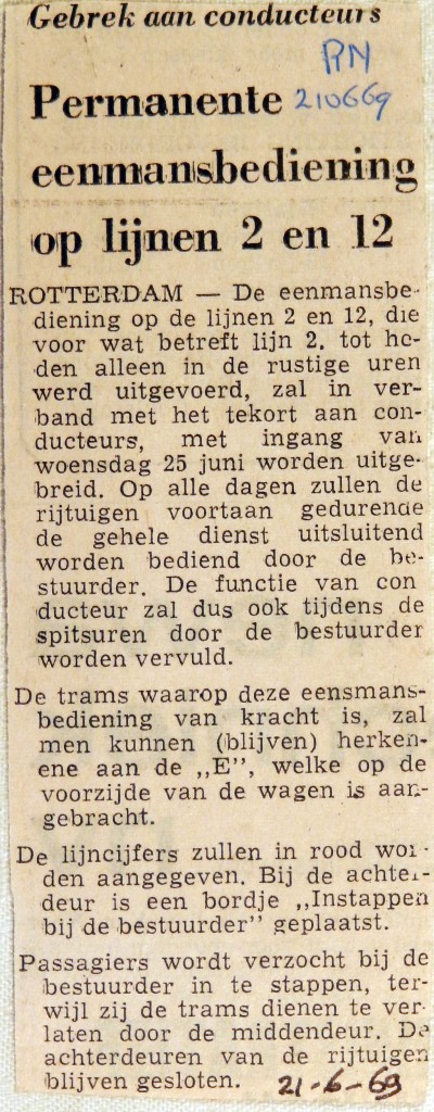 19690621 Permanente eenmansbediening lijnen 2 en 12 (RN)