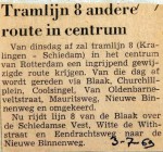 19690703 Tramlijn 8 andere route in centrum