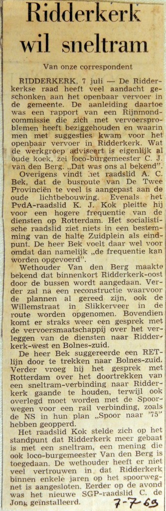 19690707 Ridderkerk wil sneltram