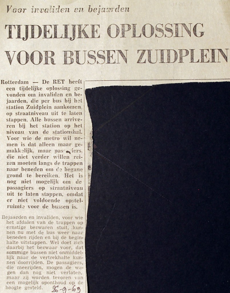 19690925 Tijdelijke oplossing Zuidplein.