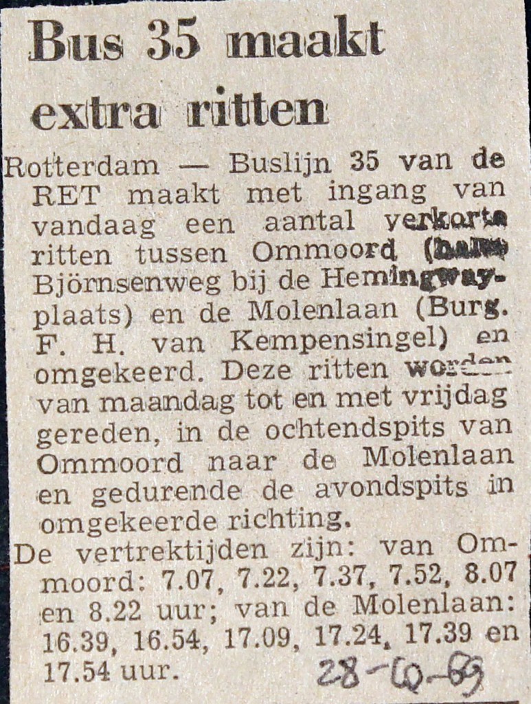 19691028 Extra ritten lijn 35.