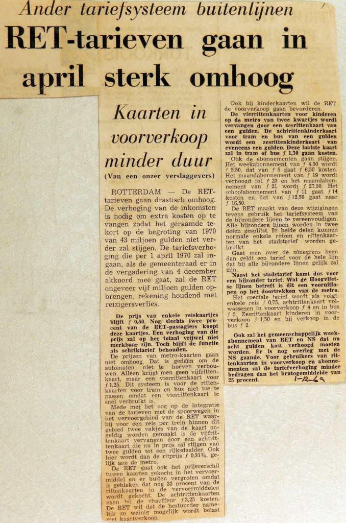 19691201 RET tarieven gaan in april sterk omhoog