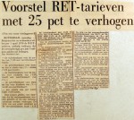 19691201 Voorstel RET tarieven met 25 pct te verhogen