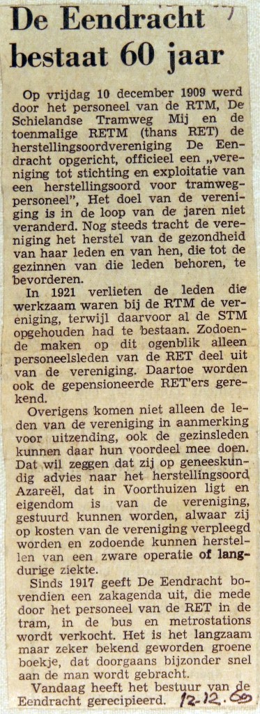 19691212 De Eendracht bestaat 60 jaar