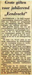 19691212 Grote giften voor jubilerend Eendracht