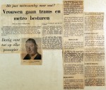 19700102 Vrouwen gaan trams en metro besturen