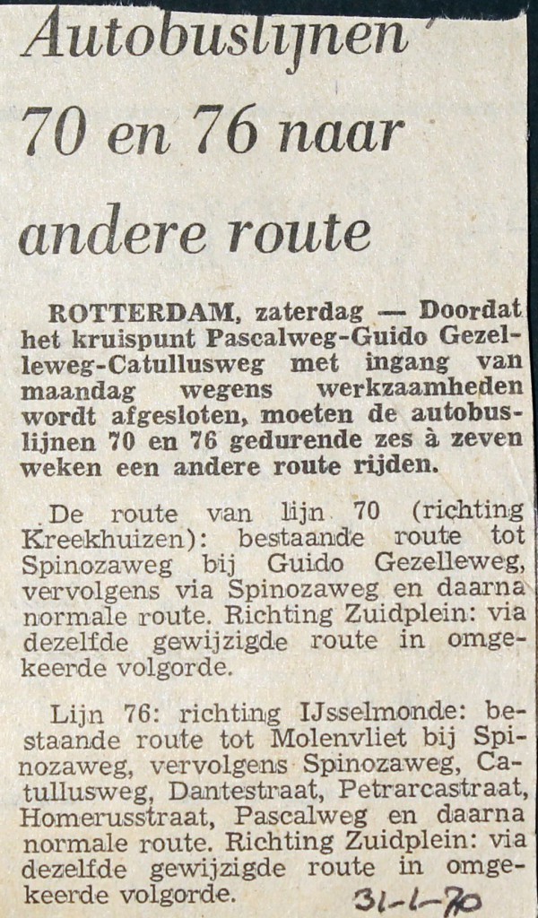 19700131 Lijn 70 en 76 andere route.