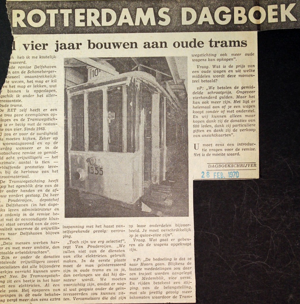 19700228 Bouwen aan oude trams.