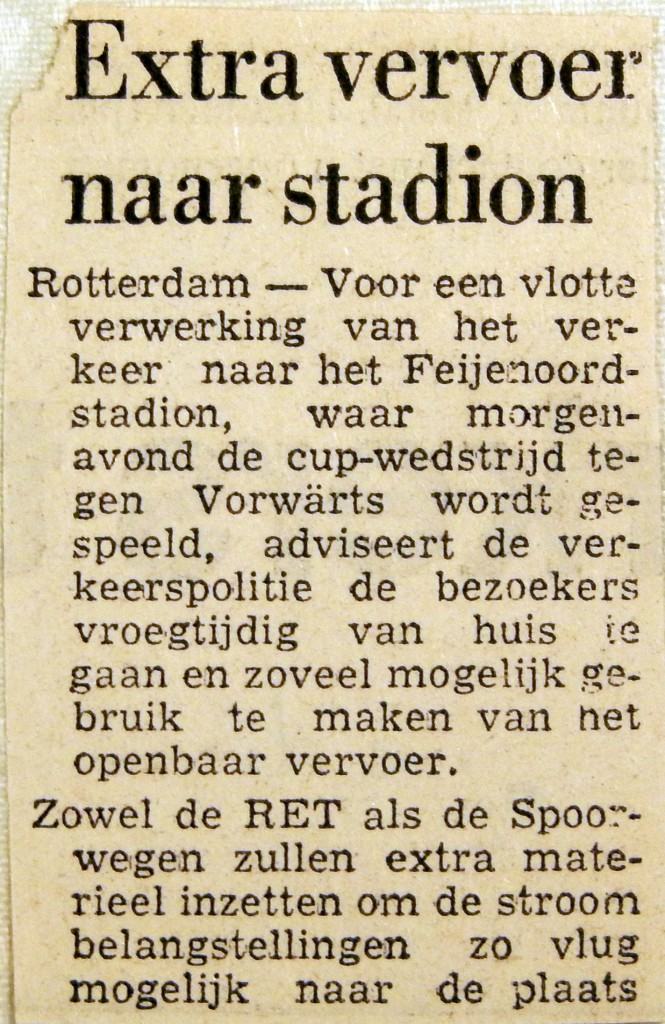 19700310 Extra vervoer naar het Stadion