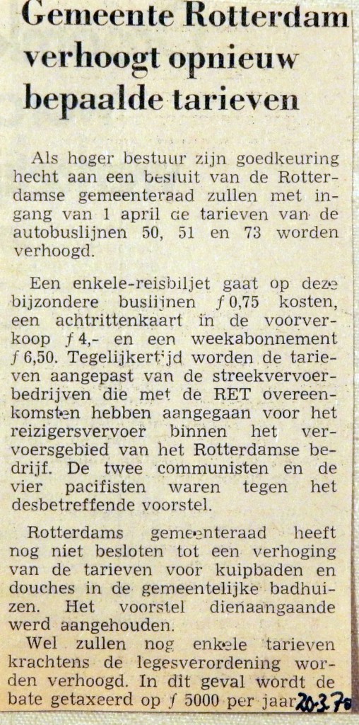 19700320 Tarieven RET weer omhoog