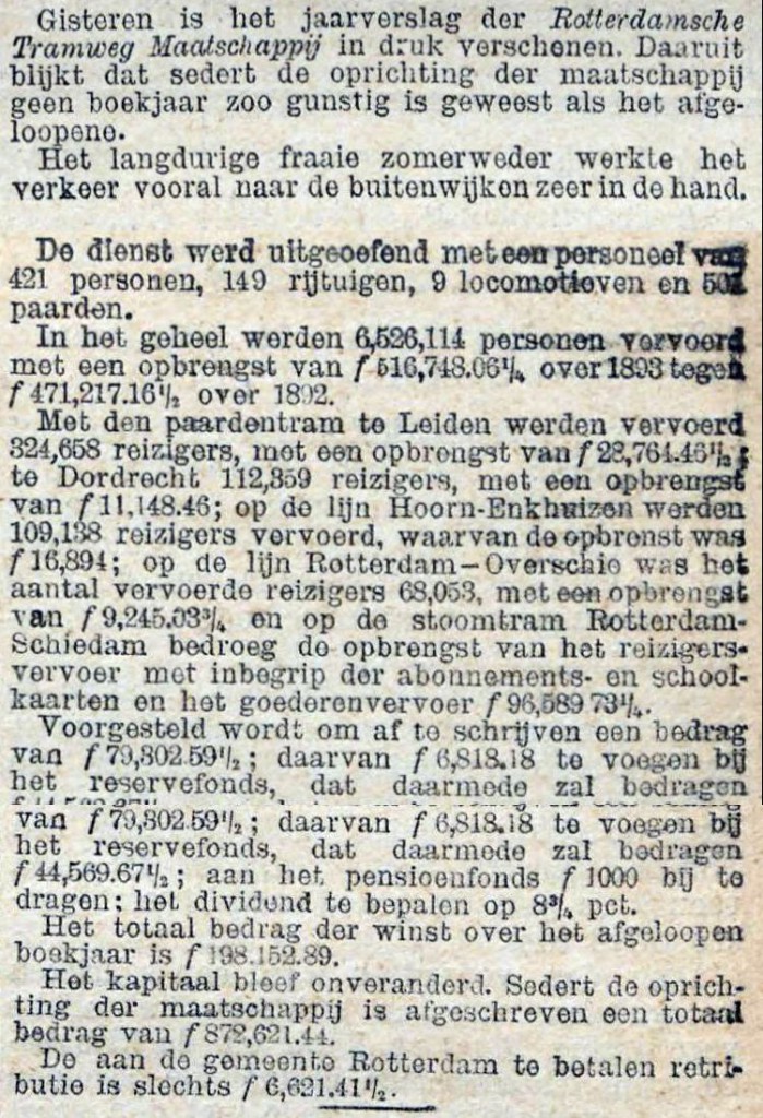 18940317 Jaarverslag in druk. (De Tijd)