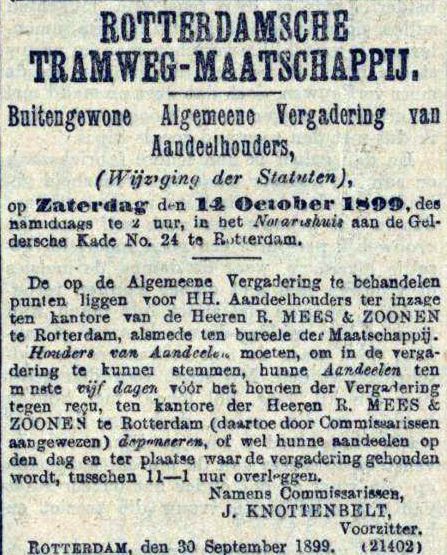 18991001 Buitengewone aandeelhoudersvergadering. (AH)