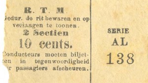 Biljet voor 2 sectiën ter waarde van 10 cents. De afmetingen zijn 48 x 27 mm.