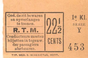 Voor de volledige rit in de eertse klasse werd vanaf 1891 22,5 cents in rekening gebracht.