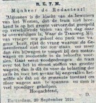 19130923 Klacht. (RN)