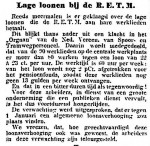 19150108 Lage lonen. (Het Volk)