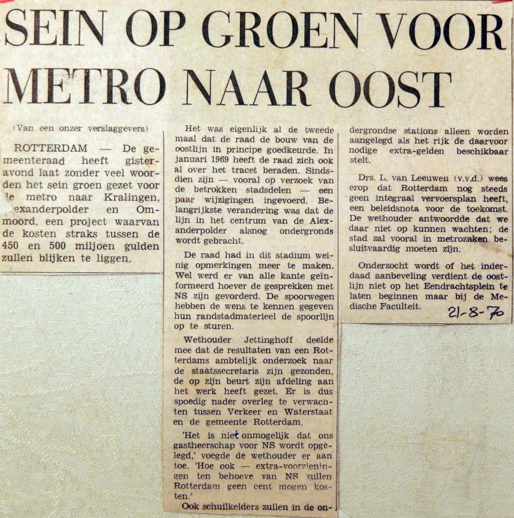 19700821 Sein op groen voor metro naar Oost