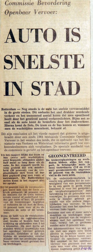 19701001 Auto is het snelste in de stad