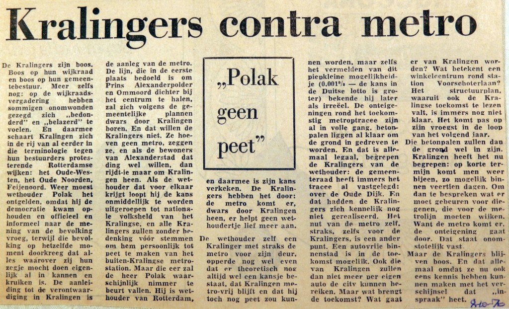 19701008 Kralingers contra metro