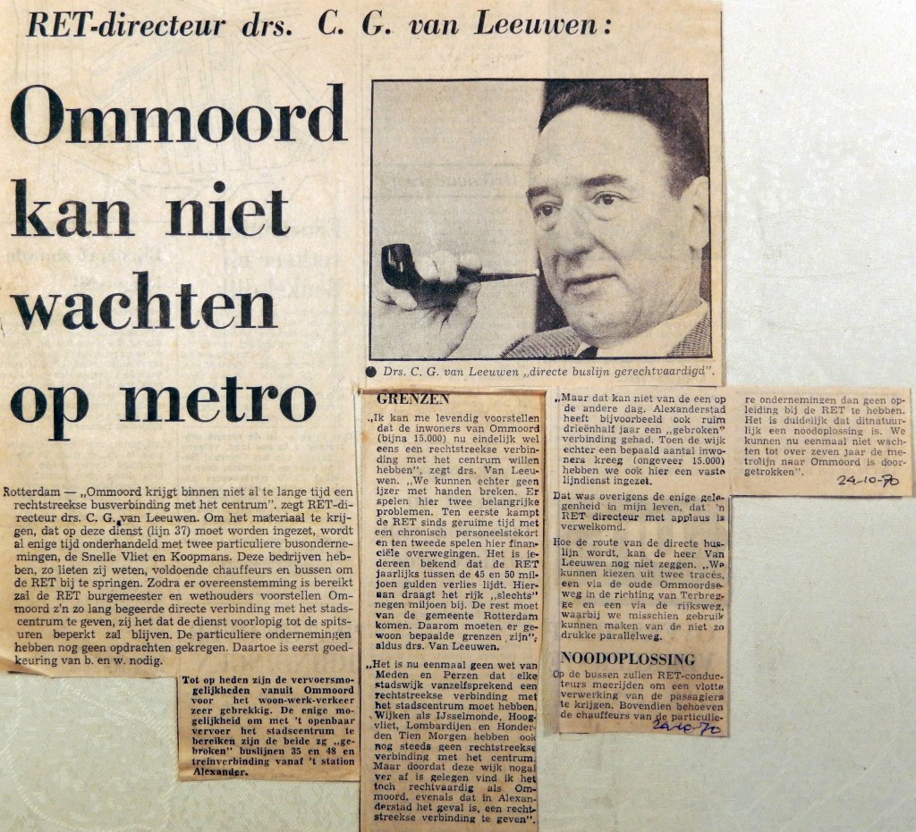 19701020 Ommoord kan niet wachten op metro