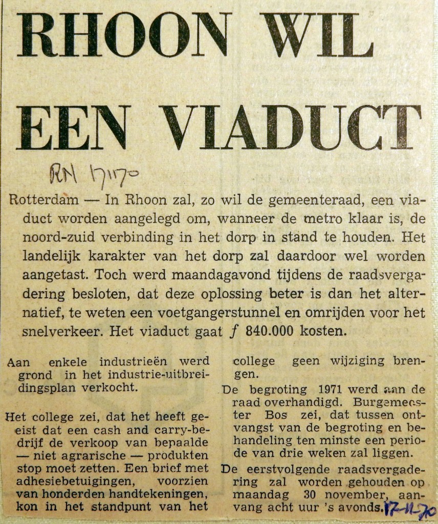 19701117 Rhoon wil een viaduct