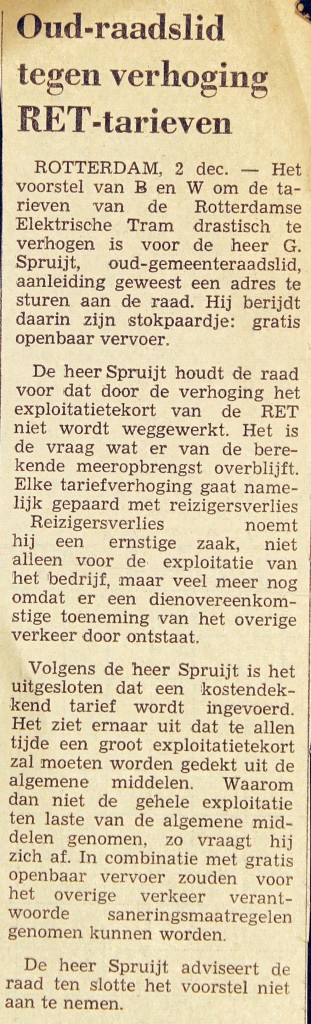 19701202 Tegen verhoging tarieven. (NRC)