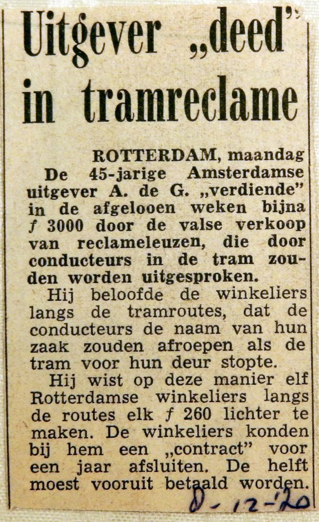 19701208 Uitgever deed in tramreclame