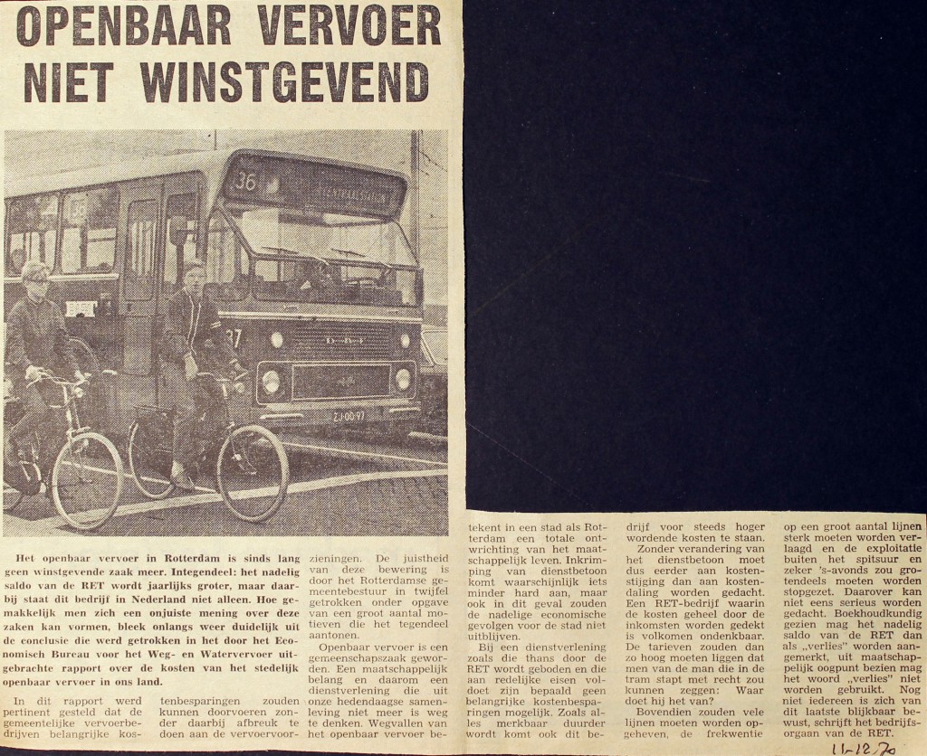 19701216 OV niet winstgevend.