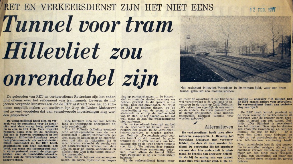 19710212 Tunnel Hillevliet onrendabel.