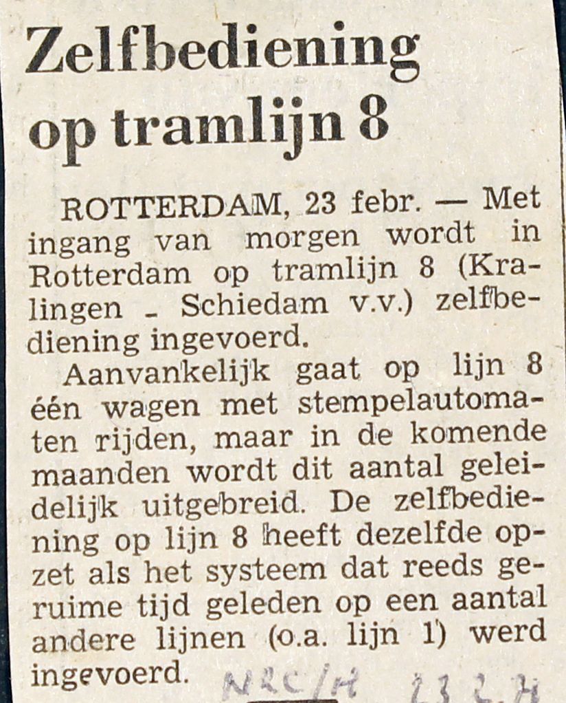 19710223 Zelfbediening lijn 8. (NRC)