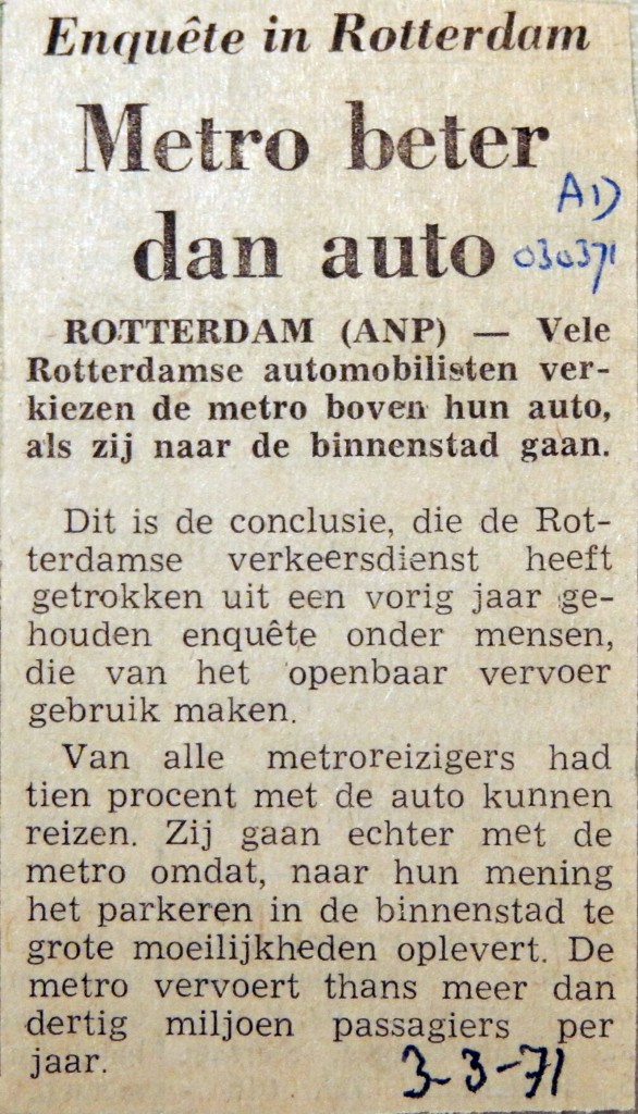 19710303 Metro beter dan auto (AD)