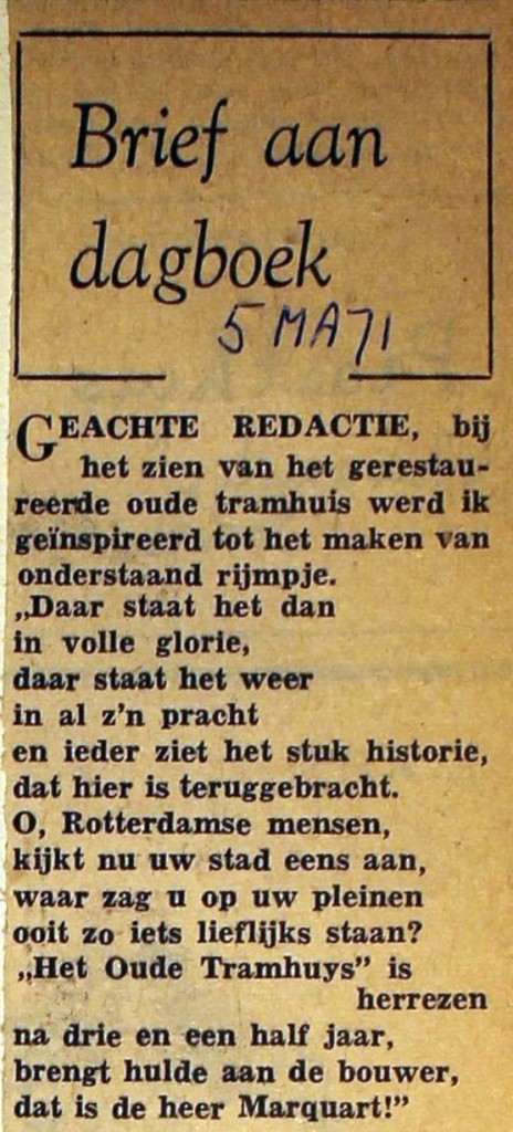 19710305 Brief aan dagboek.