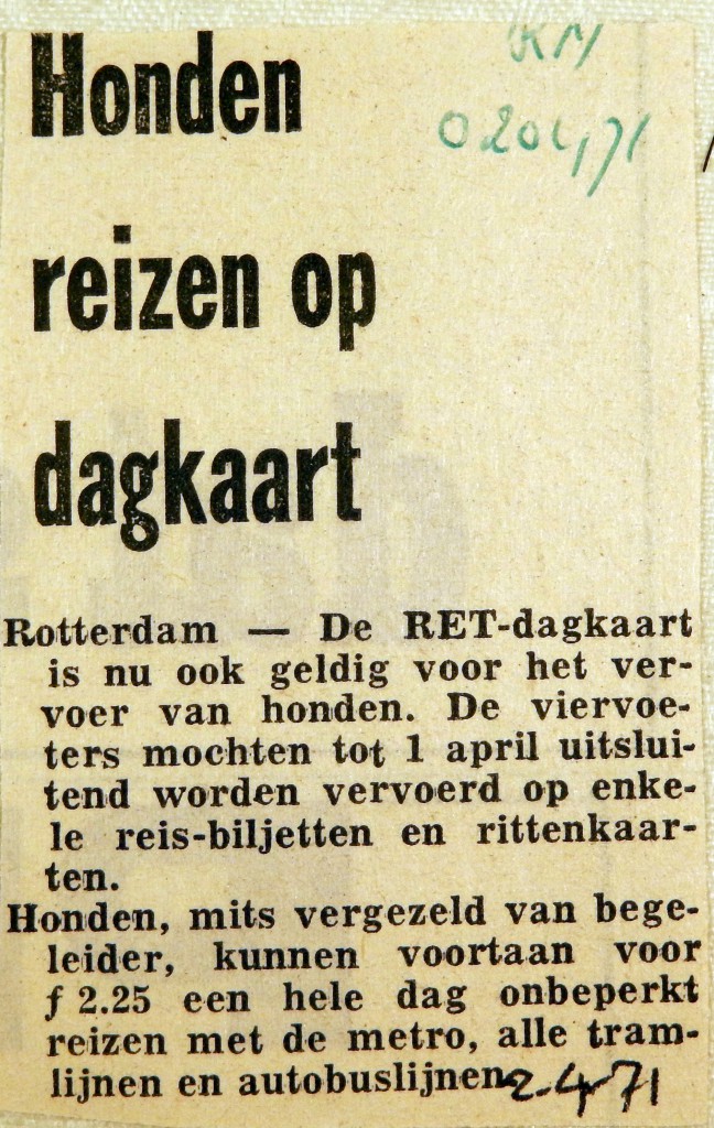 19710402 Honden reizen op dagkaart (RN)