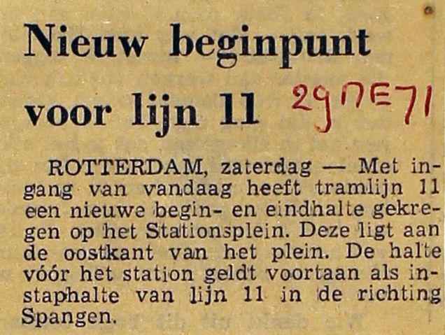 19710529 Nieuw beginpunt lijn 11.