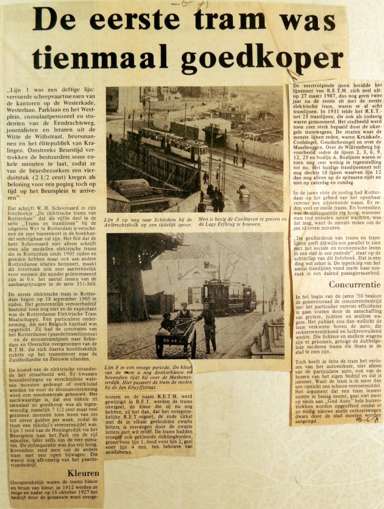 19710610 De eerste tram was tienmaal goedkoper