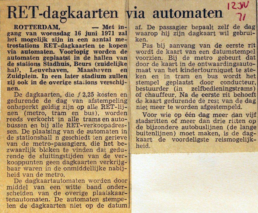 19710612 Dagkaarten via automaat.