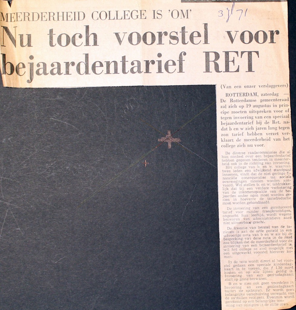 19710703 Voorstel bejaardentarief.