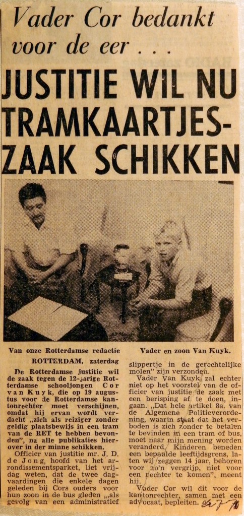 19710724 Justitie wil tramkaartjeszaak schikken