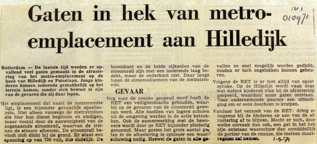 19710901 Gaten in hek metroemplacement