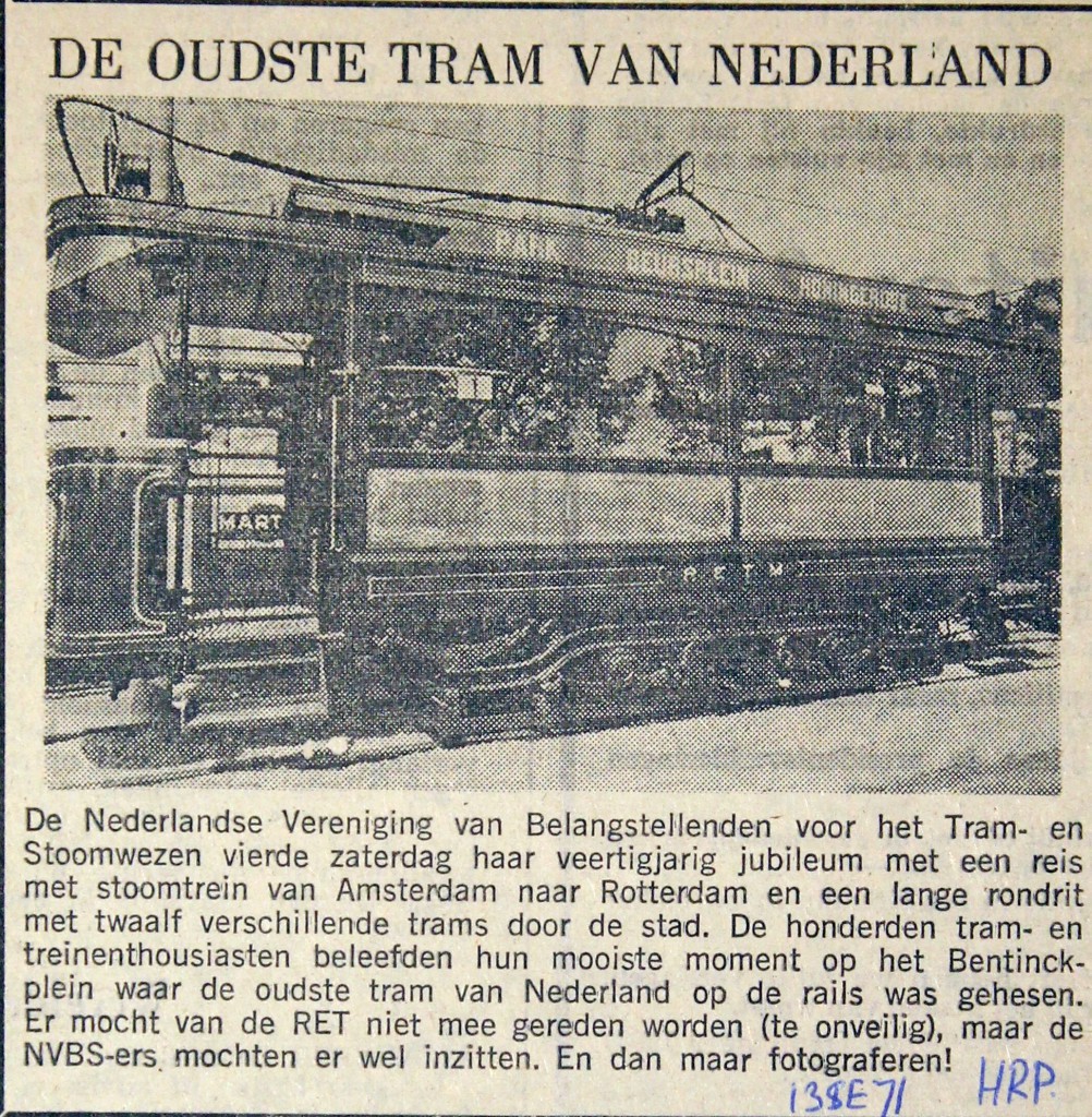 19710913 Oudste tram Nederland.