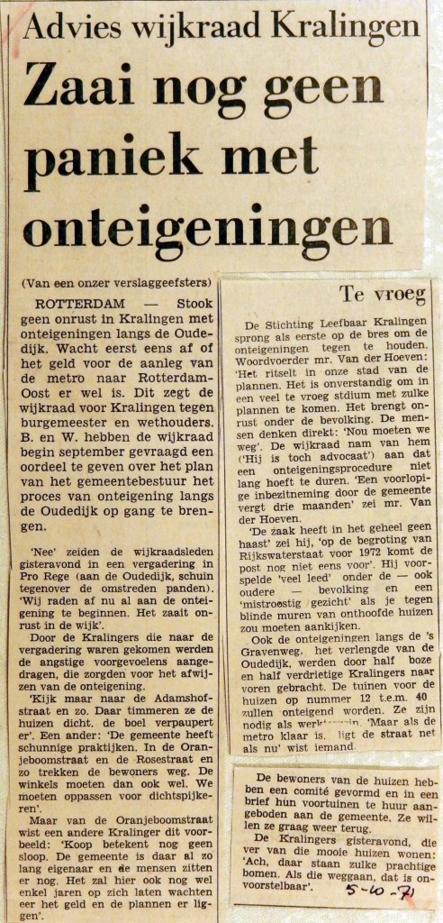 19711005 Zaai nog geen paniek met onteigeningen