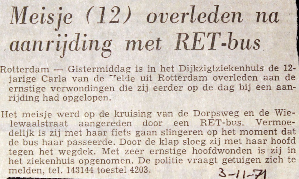 19711103 Meisje overleden.