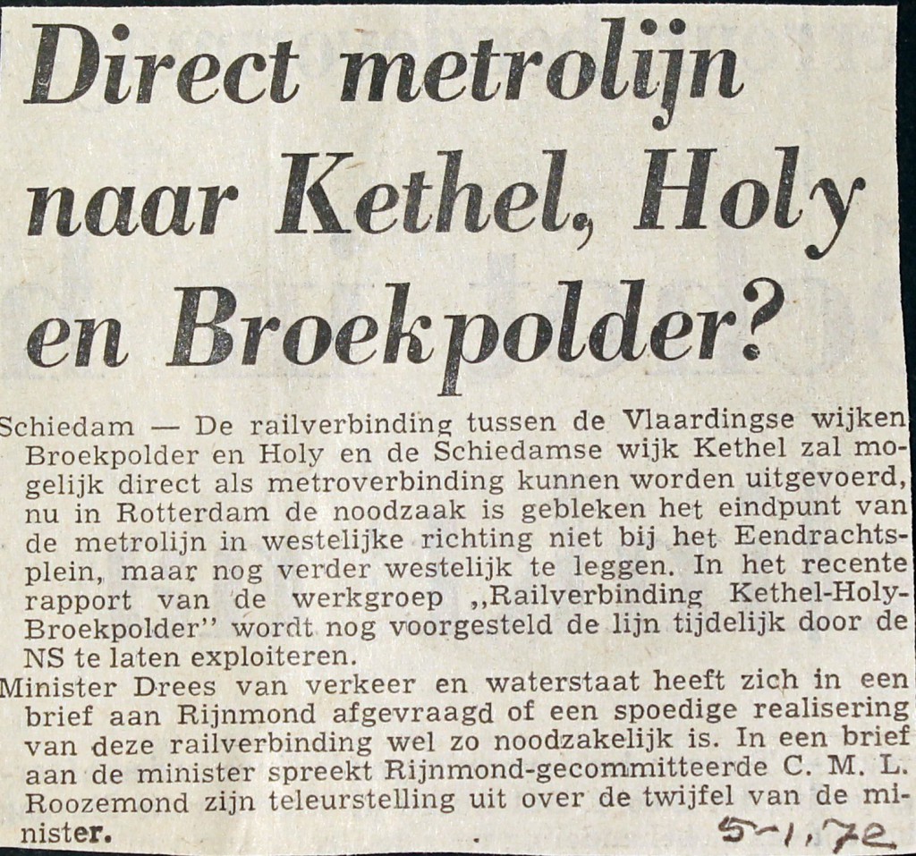 19720105 Metro naar Kethel.
