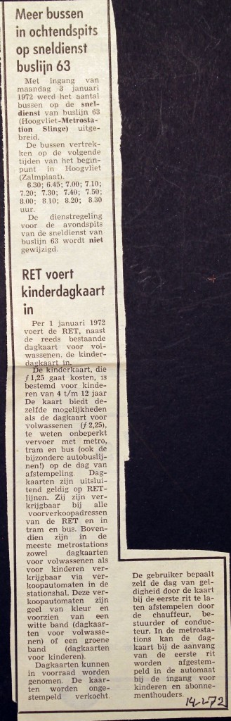 19720114 Kinderdagkaart ingevoerd.