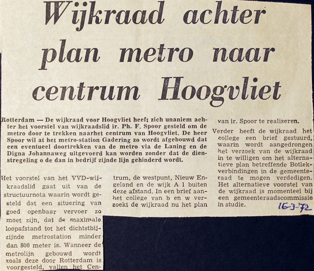 19720316 Wijkraad achter plan metro.