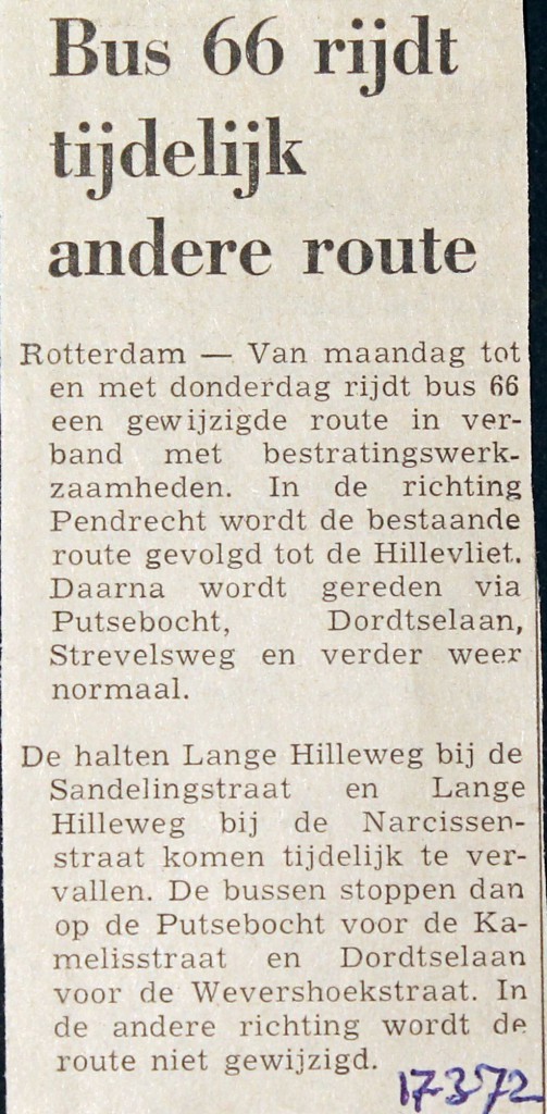 19720317 Lijn 66 andere route.