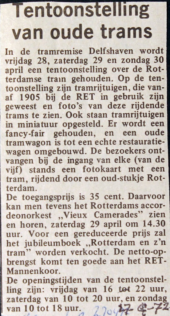 19720427 Tentoonstelling oude trams.