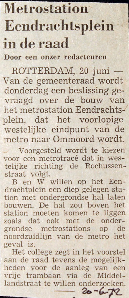 19720620 Eendrachtsplein in de raad.