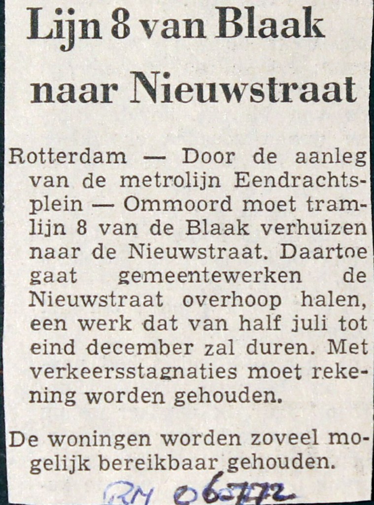19720706 Lijn 8 naar Nieuwstraat. (RN)