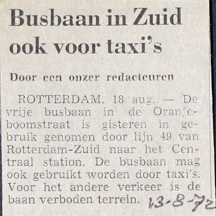 19720813 Busbaan ook voor taxi's.